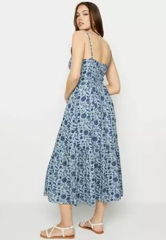 Платье-блузка FLORAL PRINT MID SUN Long Tall Sally, синий