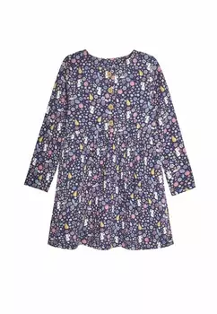 Платье-блузка FRUIT AND MOUSE FLORAL BUTTON FRONT, REGULAR FIT JoJo Maman Bb, синий