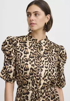 Платье-блузка IXNINA ICHI, коричневый