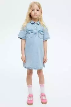 Платье-Блузка из денима H&M, синий