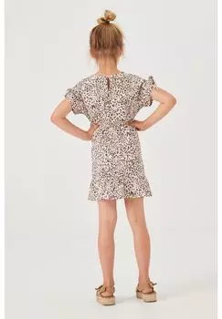 Платье-блузка, круглый вырез, бант, детское GARCIA, кремовый