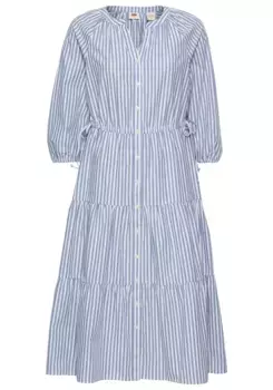 Платье-блузка Levi's "CECILE MIDI DRESS BLUES", цвет Bearberry Stripe Blu