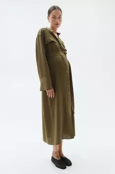 Платье-Блузка «Мама до и после» H&M, хаки