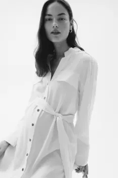 Платье-Блузка «Мама до и после» H&M, белый