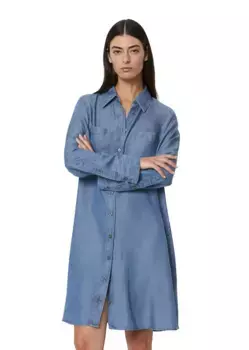 Платье-блузка Marc O'Polo, выполненная из лиоцелла Tencel, синий