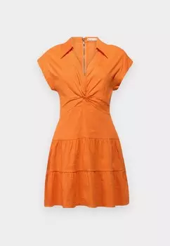 Платье-блузка MILA DEEP TWIST MINI DRESS Alice + Olivia, зеленый
