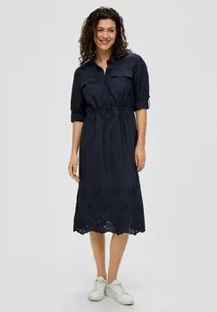 Платье-блузка MIT BRODERIE ANGLAISE s.Oliver, цвет navy