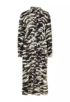 Платье-блузка Paintbrush Zebra Apricot, черное