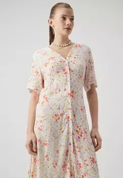 Платье-блузка Pcarine Midi Dress Pieces, Cloud Dancer