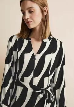 Платье-блузка PRINT MIDI Street One, цвет schwarz