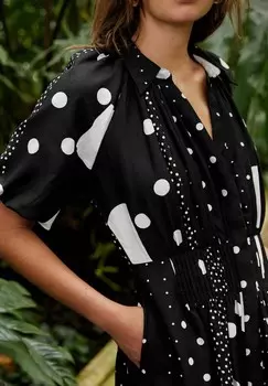 Платье-блузка PUFF SLEEVE MIDI, REGULAR FIT Next, черный