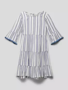 Платье-блузка с полосатым узором Happy Girls, синий