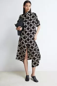 Платье-Блузка с поясом H&M, черный