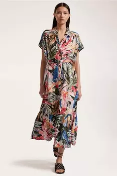 Платье-Блузка с поясом H&M, черный