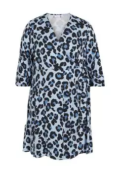 Платье-блузка с рукавами 3/4 и запахом, женское EVOKED VILA, цвет Egret