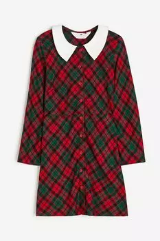 Платье-Блузка с узором H&M, красный