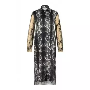 Платье блузка с животным принтом Liviana Conti, черный