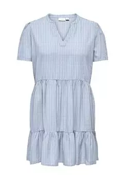 Платье-блузка, содержание лен, рюши, женское ONLY CARMAKOMA, цвет Blissfu