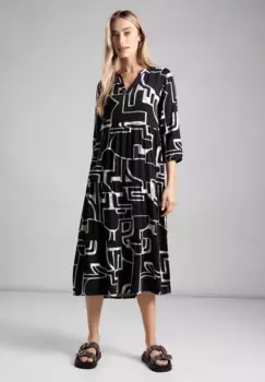 Платье-блузка STREET ONE из вискозы, черный