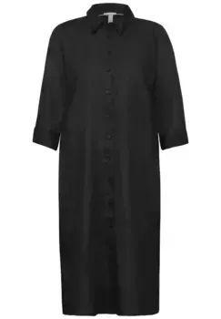 Платье-блузка STREET ONE, с планкой на пуговицах, черный