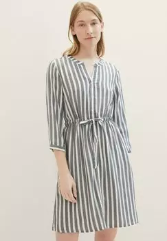 Платье-блузка TOM TAILOR, цвет offwhite navy vertical stripe