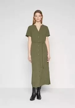 Платье-блузка VIJOSA V NECK MIDI SHIRT DRESS VILA, цвет kalamata