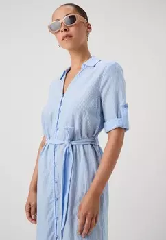 Платье-блузка VMISABELL 3/4 SHIRT DRESS Vero Moda, синий