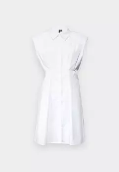 Платье-блузка VMJOY PLEAT SHORT SHIRT DRESS Vero Moda, белый