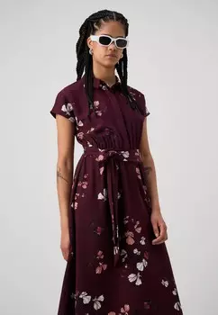 Платье-блузка VMNEWHALLIE TIE DRESS Vero Moda, темно-красный
