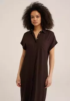 Платье-блузка WE Fashion, коричневое