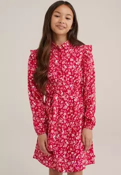 Платье-блузка WE Fashion, красный