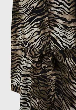 Платье-блузка WITH LONG SLEEVES Stradivarius, пестрый коричневый