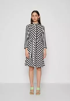 Платье-блузка YASSAVANNA 3/4 SHIRT DRESS Yas Tall, цвет star white/black