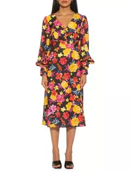 Платье-блузон с рукавами Daria Alexia Admor, цвет Black Floral