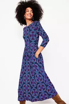 Платье блузон с рукавами фонариками Boden, фиолетовый