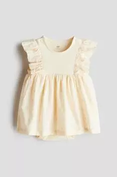 Платье-Боди с воланами H&M, желтый