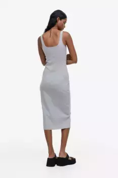 Платье-боди со сборками H&M, серый