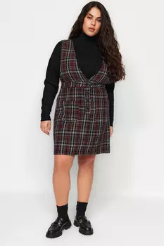 Платье больших размеров – черное – Jile Trendyol, черный