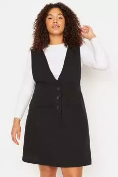 Платье больших размеров – черное – Jile Trendyol, черный