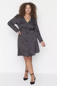 Платье больших размеров - Многоцветный - А-силуэт Trendyol, разноцветный