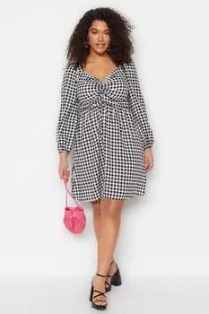 Платье больших размеров - Многоцветный - Скейтер Trendyol, разноцветный