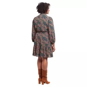 Платье больших размеров с присборенной талией и присборенной талией London Times London Times