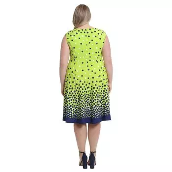 Платье больших размеров с расклешенными рукавами и короткими рукавами London Times London Times