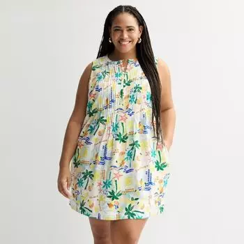 Платье больших размеров с защипами Sonoma Goods For Life, мультиколор