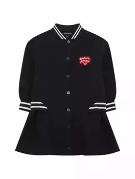 Платье-бомбер с логотипом EMPORIO ARMANI, тёмно-синий