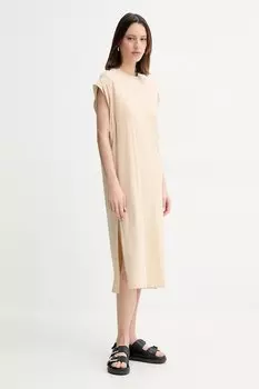 Платье Boss Orange, бежевый