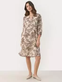 Платье botelle с принтом в виде листьев Part Two, разноцветный