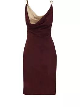 Платье Bottega Veneta Fluid suede, бордо