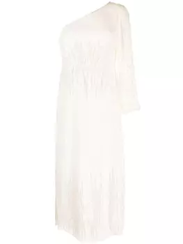 Платье Bradshaw на одно плечо с пайетками Rixo, бежевый