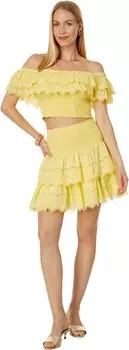 Платье Brexley Eyelet Set Lilly Pulitzer, цвет Crme Fraiche Ocean Waves Eyelet